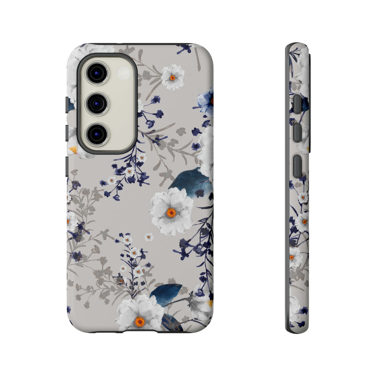 Blue Summerflowers Android Case (Protective) Samsung Galaxy S23 Matte Phone Case