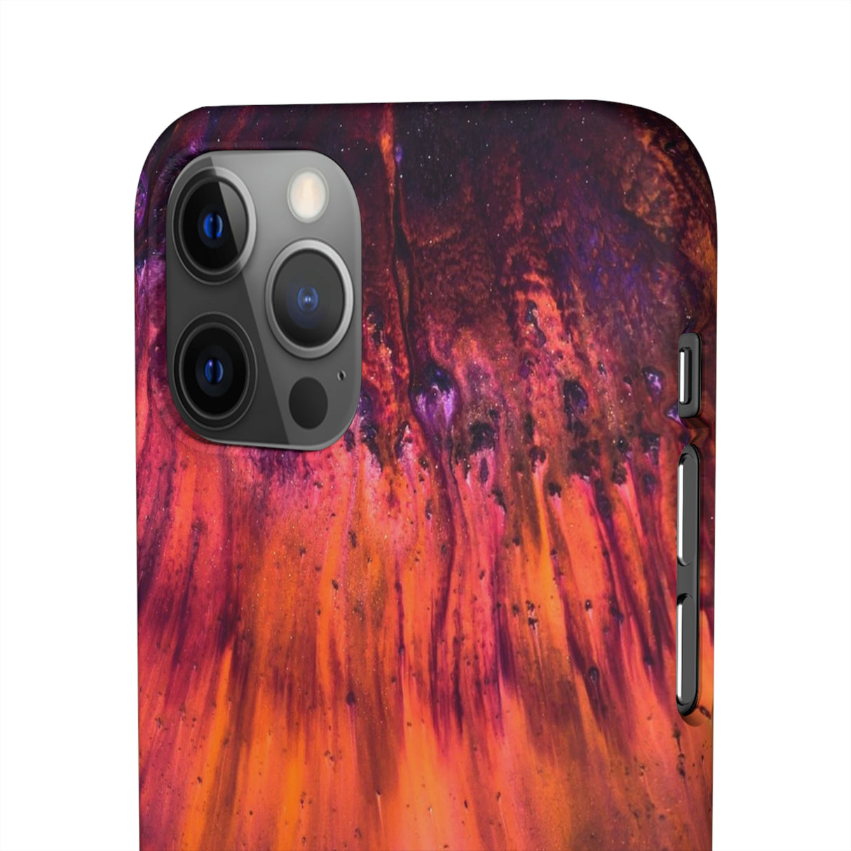 Orange Flow Ink Art iPhone Case (Slim) Phone Case