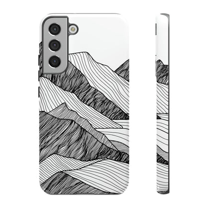 Mountain Line Art Android Case (Protective) Samsung Galaxy S22 Plus Glossy Phone Case