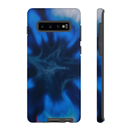 Blue Star Marble Ink Art Android Case (Protective) Samsung Galaxy S10 Plus Glossy Phone Case