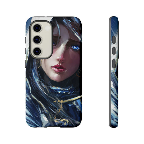 Paladin Girl Blue Eyes Android Case (Protective) Samsung Galaxy S23 Matte Phone Case