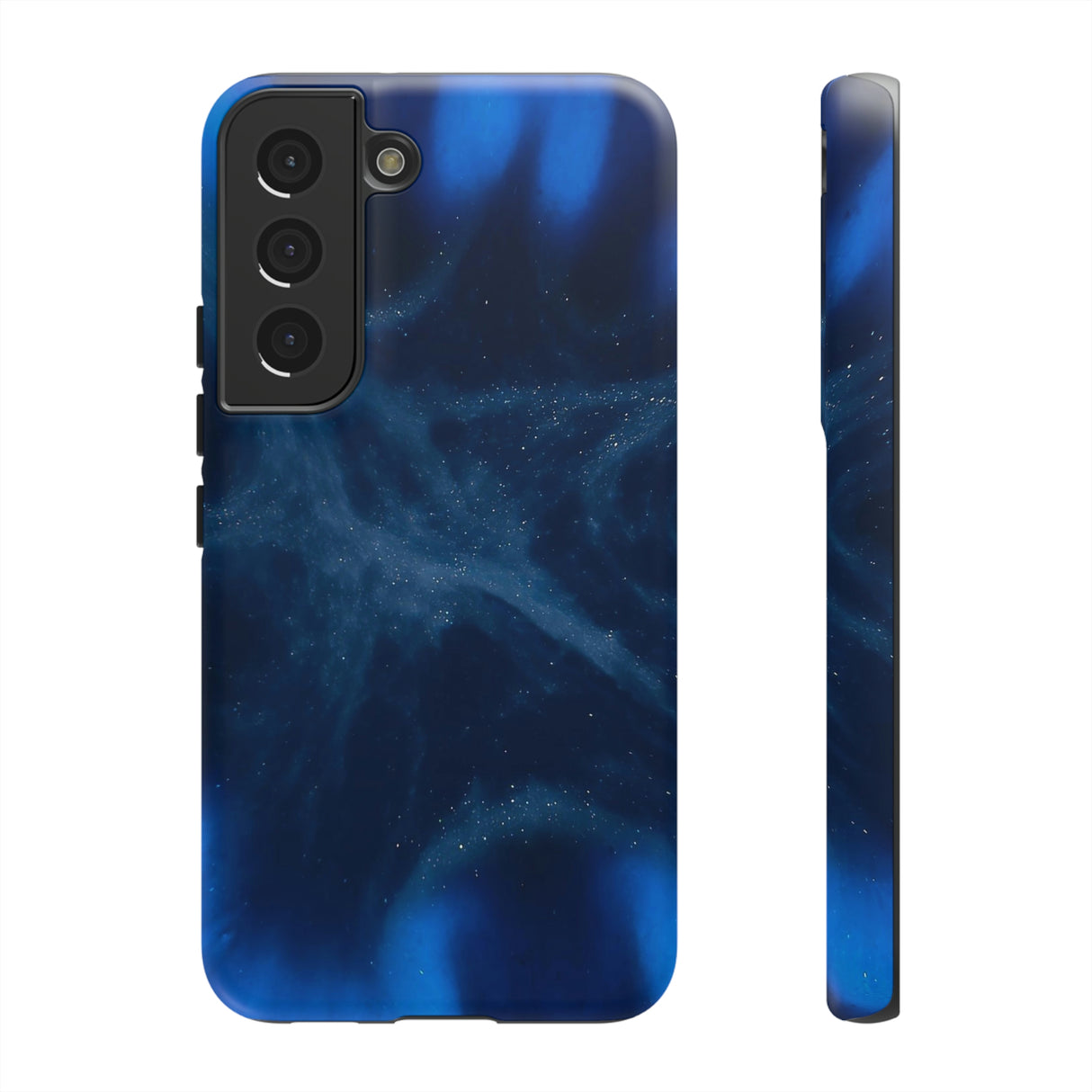 Blue Space Ink Art Android Case (Protective) Samsung Galaxy S22 Matte Phone Case