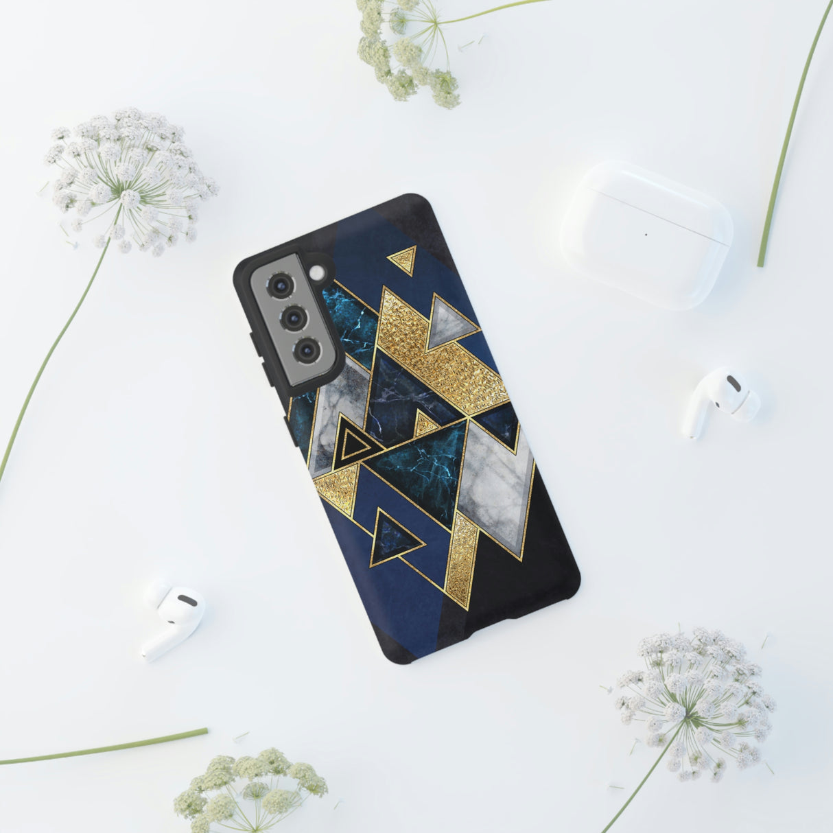 Dark Blue Geometric Android Case (Protective) Phone Case