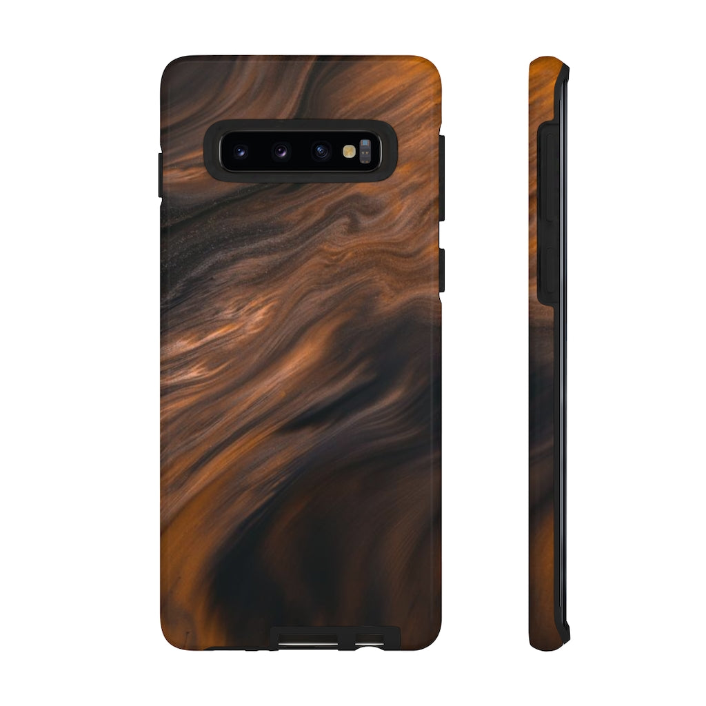 Brown Mist Ink Art Android Case (Protective) Samsung Galaxy S10 Glossy Phone Case