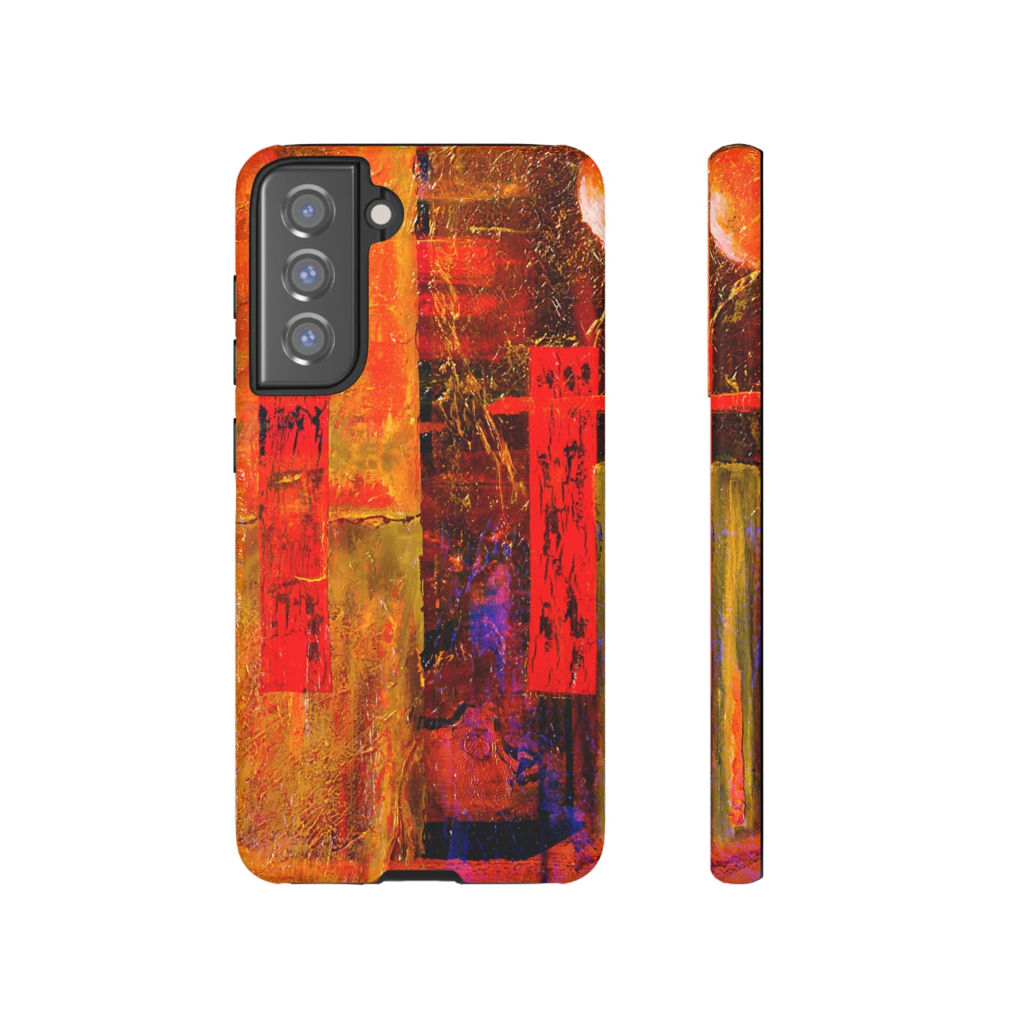 Red Oil Painting Android Case (Protective) Samsung Galaxy S21 FE Matte Phone Case