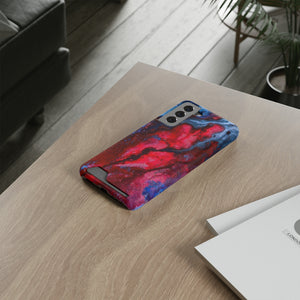 Neon Red Ink Art Android Case (Card) Phone Case