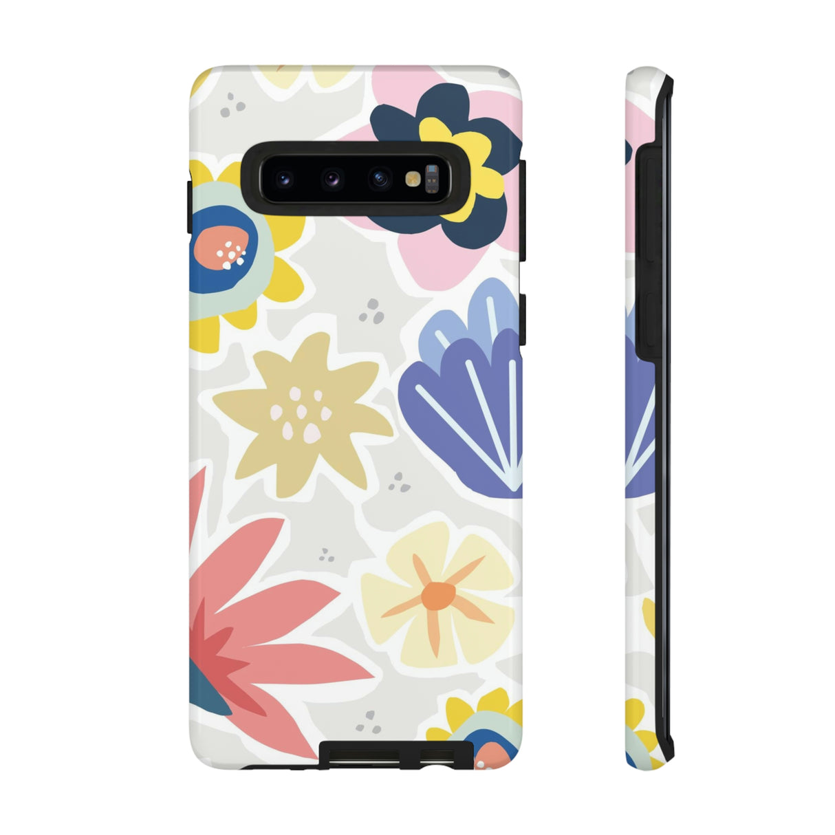 Blue Bouquet Happy Flower Samsung Case (Protective) Samsung Galaxy S10 Glossy Phone Case