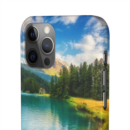 Fantastic Azure Alpine Lake Samsung/iPhone (Slim) iPhone 12 Pro Glossy Phone Case