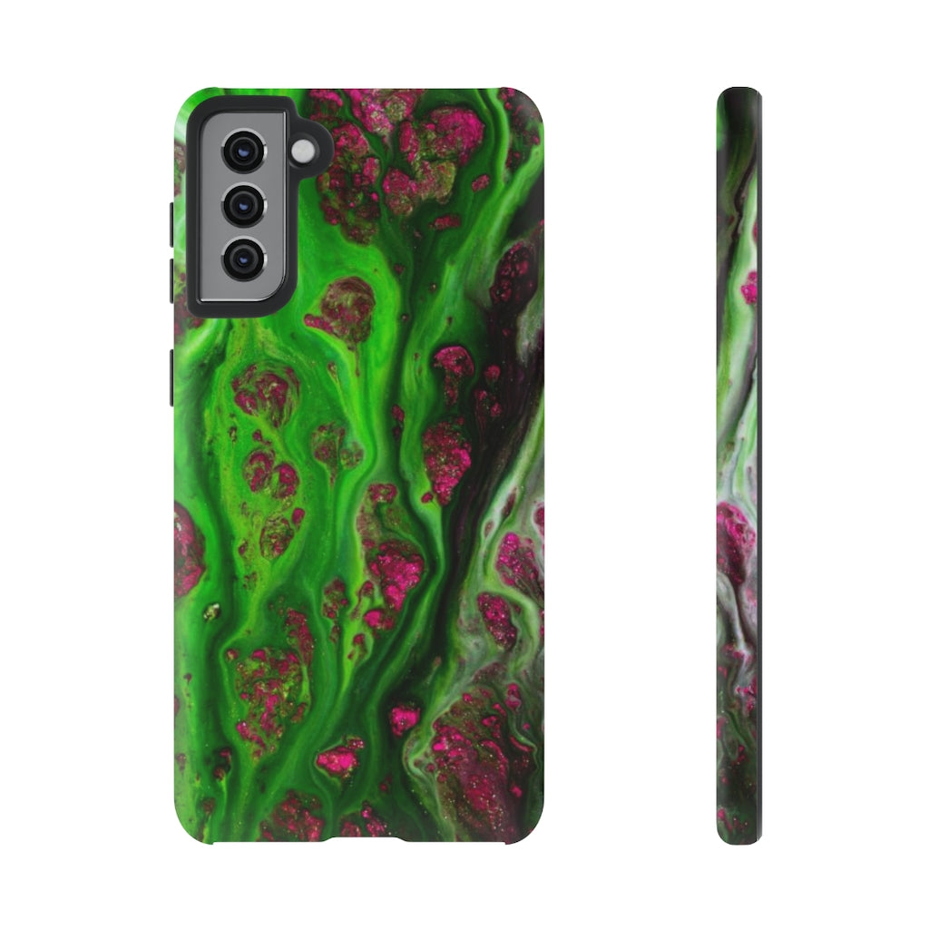 Toxic Green Ink Art Android Case (Protective) Samsung Galaxy S21 Plus Matte Phone Case