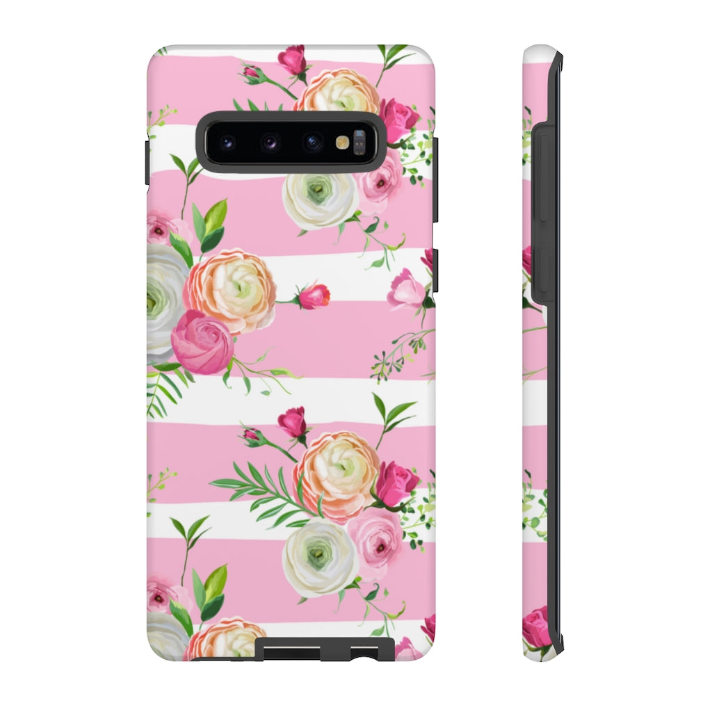 Pink Roses and Ranunculus Flowers Samsung Case (Protective) Samsung Galaxy S10 Plus Matte Phone Case