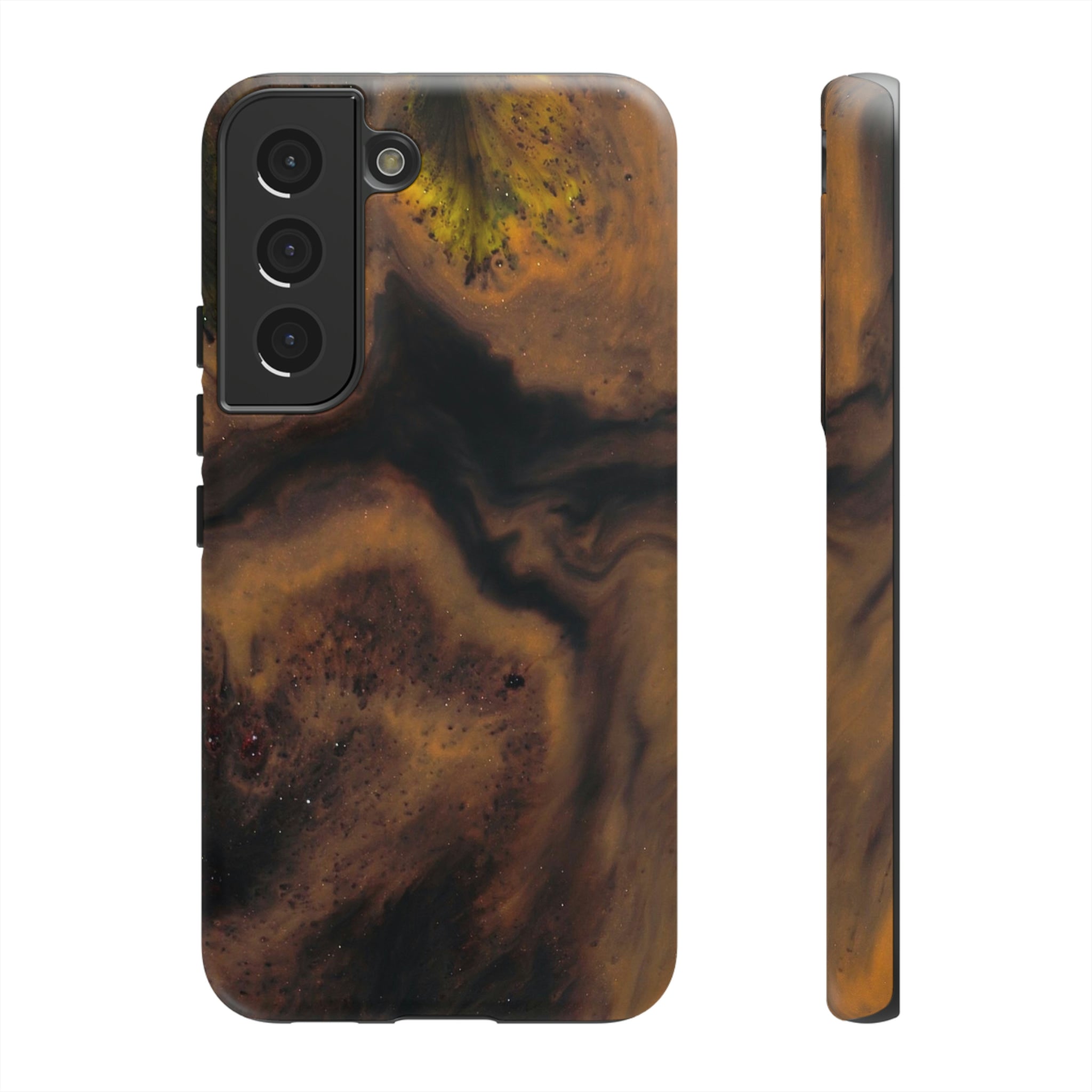 Brown Earth Ink Art Android Case (Protective) Samsung Galaxy S22 Matte Phone Case