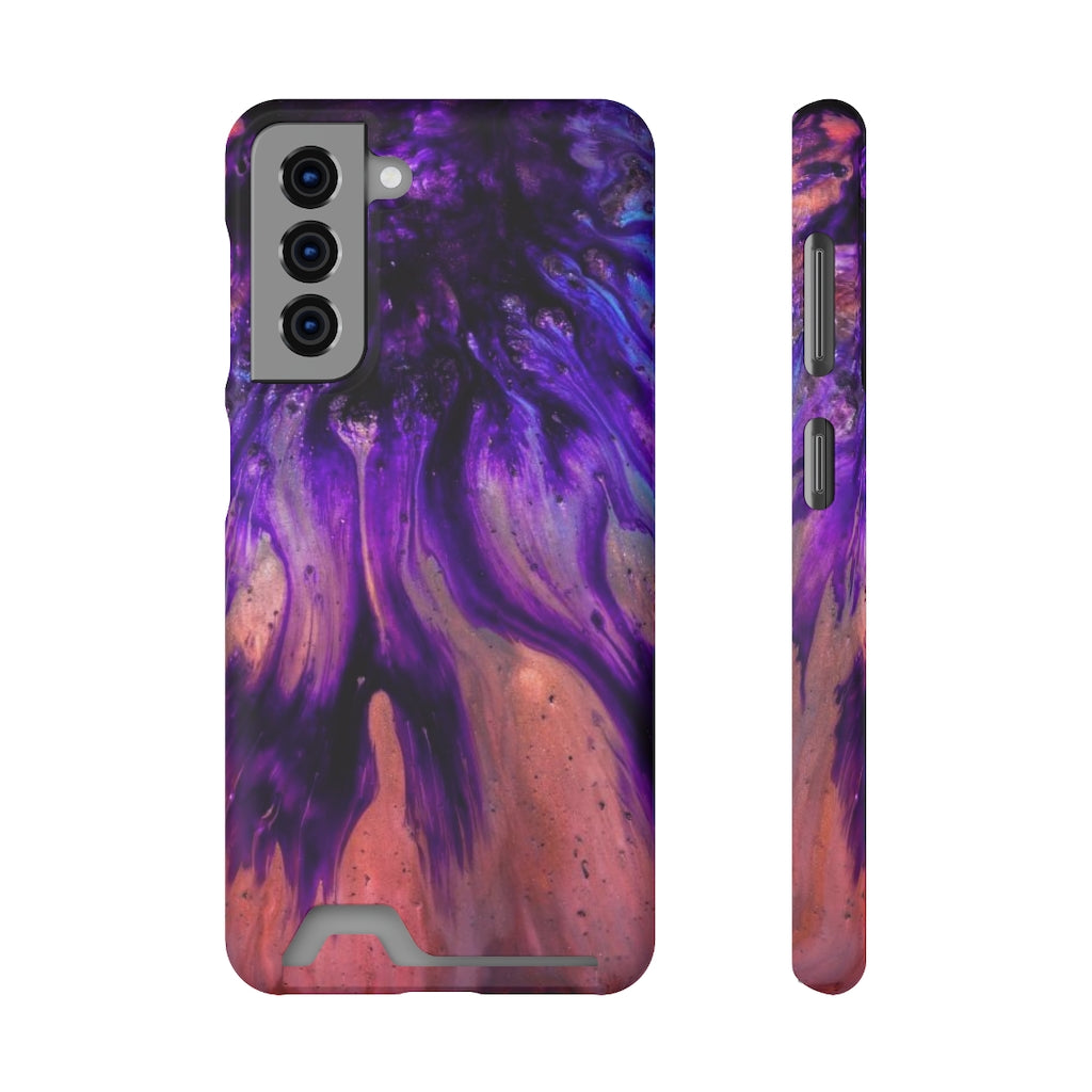 Purple Flow Ink Art Android Case (Card) Samsung Galaxy S21 Matte Without gift packaging Phone Case