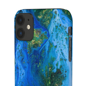 Blue Globe Ink Art iPhone Case (Slim) Phone Case