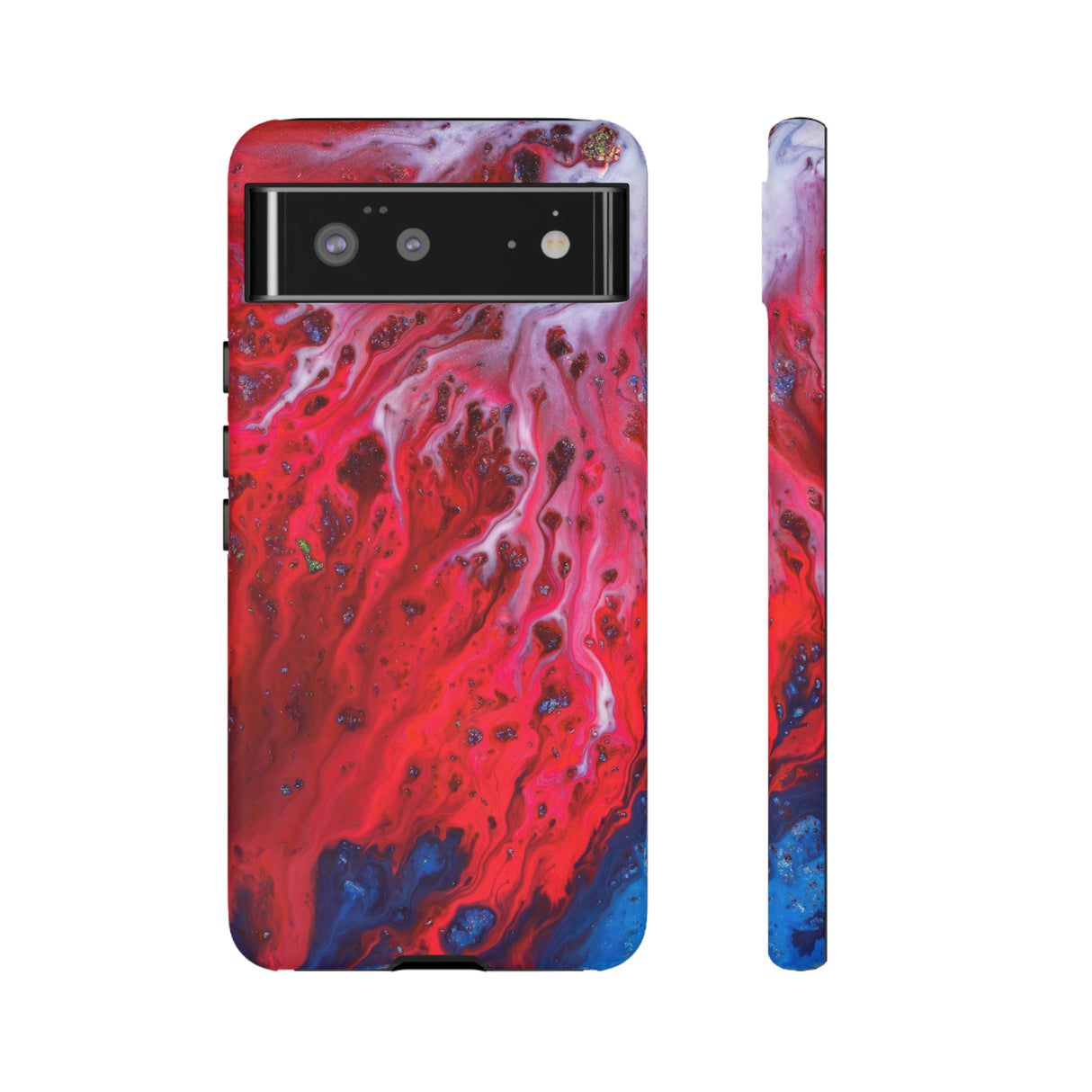 Bright Red Ink Art Android Case (Protective) Google Pixel 6 Matte Phone Case