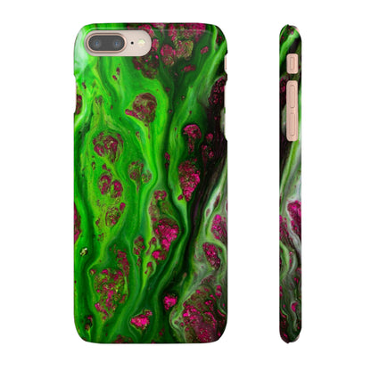 Toxic Green Ink Art iPhone Case (Slim) iPhone 8 Plus Glossy Phone Case