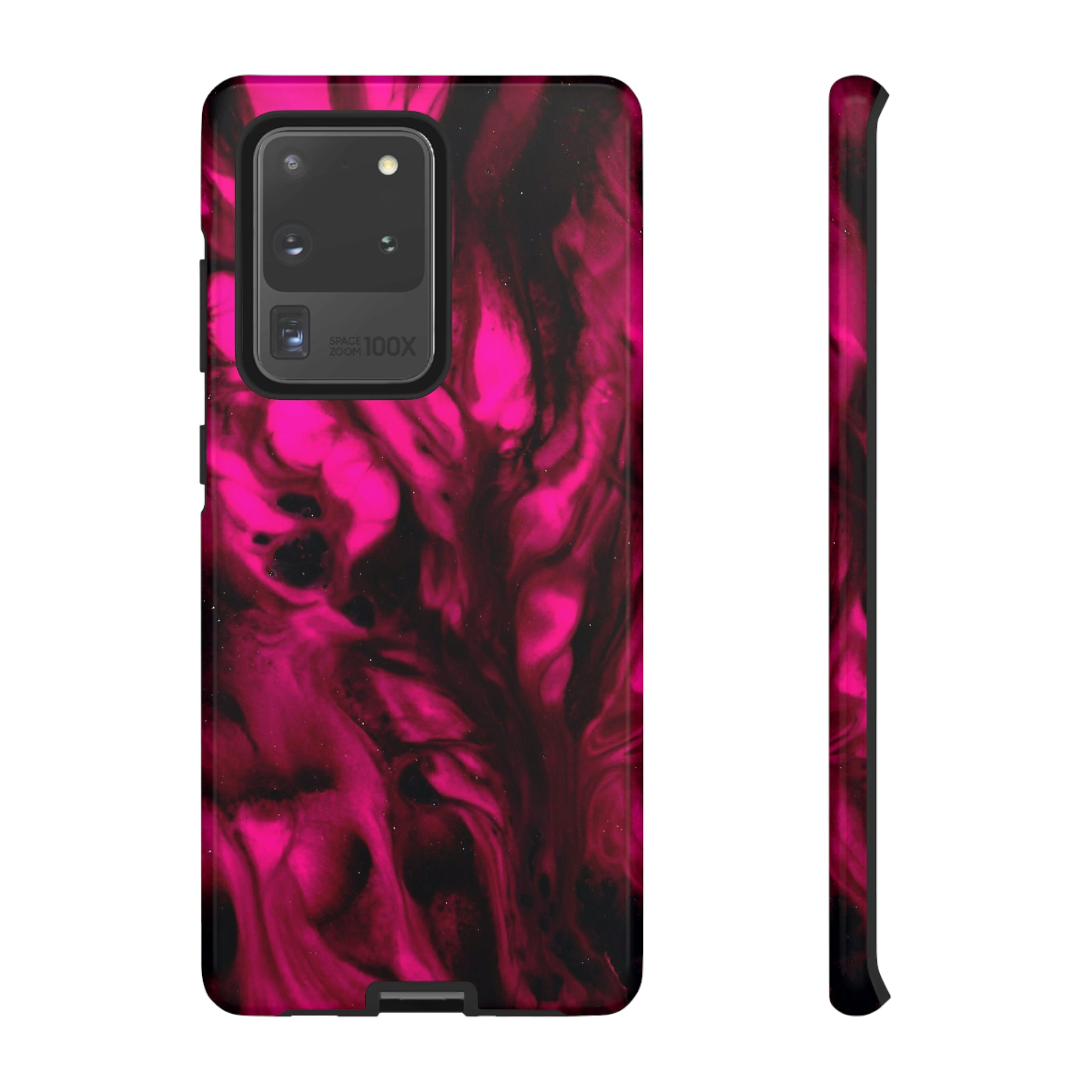 Bright Pink Ink Art Android Case (Protective) Samsung Galaxy S20 Ultra Glossy Phone Case