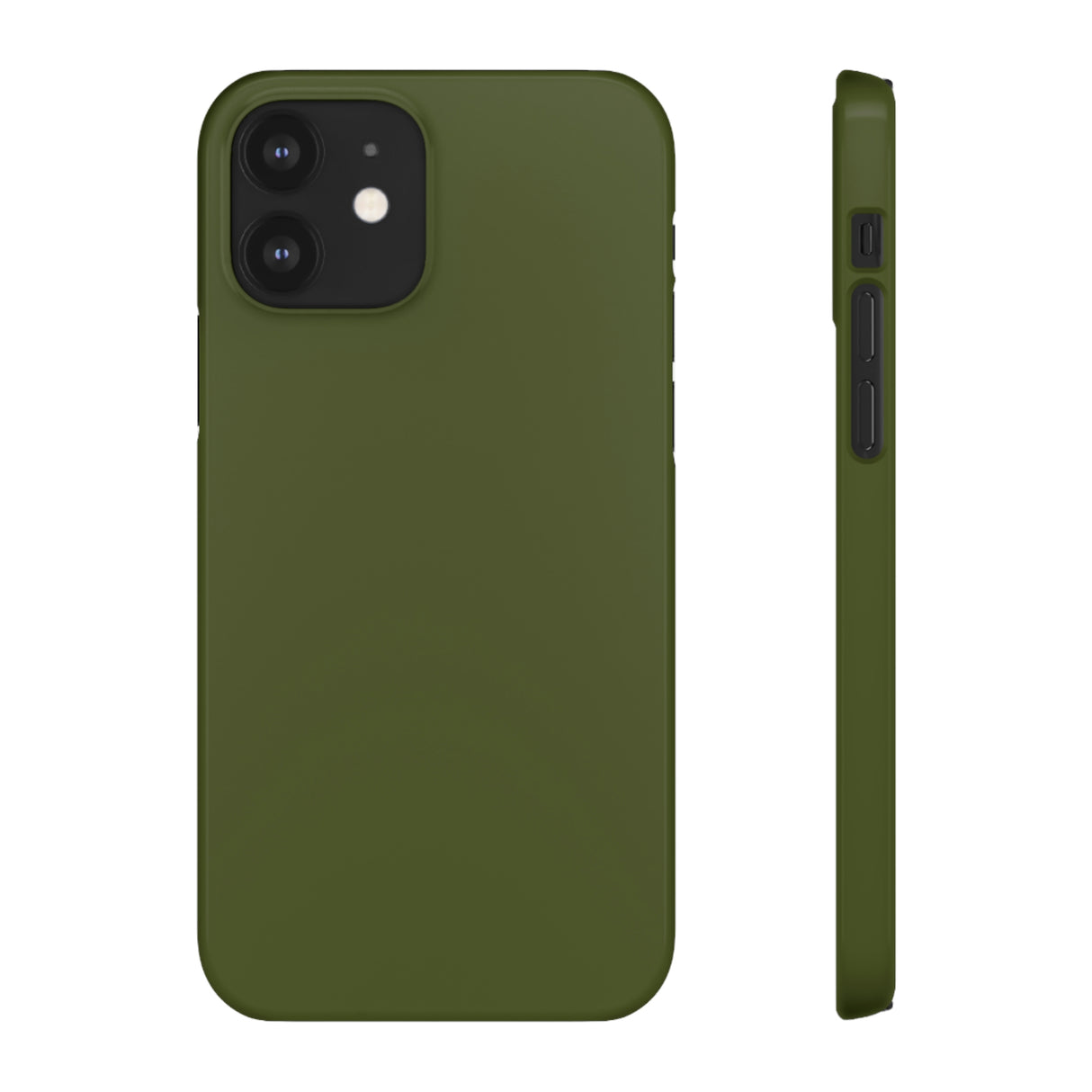 Army Green iPhone Case (Slim) iPhone 12 Glossy Phone Case