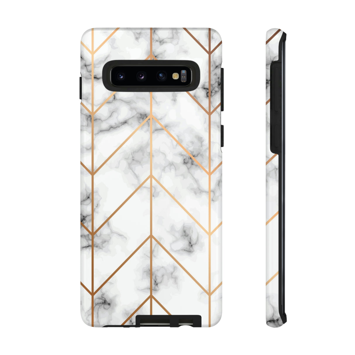 Golden Marble Android Case (Protective) Samsung Galaxy S10 Glossy Phone Case