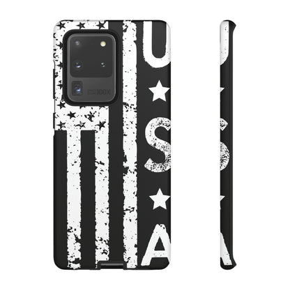 Black n White U.S Flag Android Case (Protective) Samsung Galaxy S20 Ultra Matte Phone Case