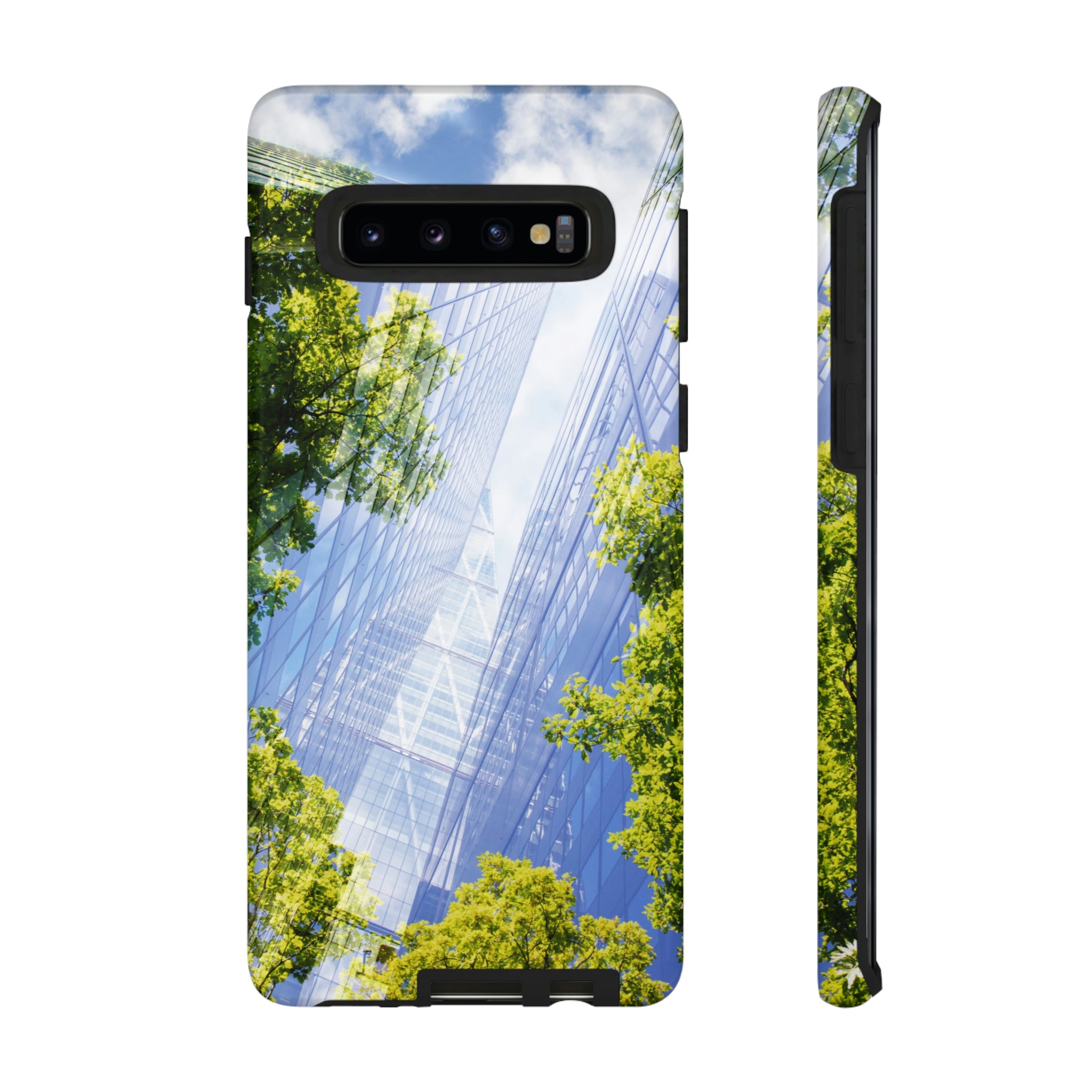 Green City Android Case (Protective) Samsung Galaxy S10 Glossy Phone Case