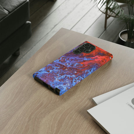 Blue Lava Ink Art Android Case (Protective) Phone Case