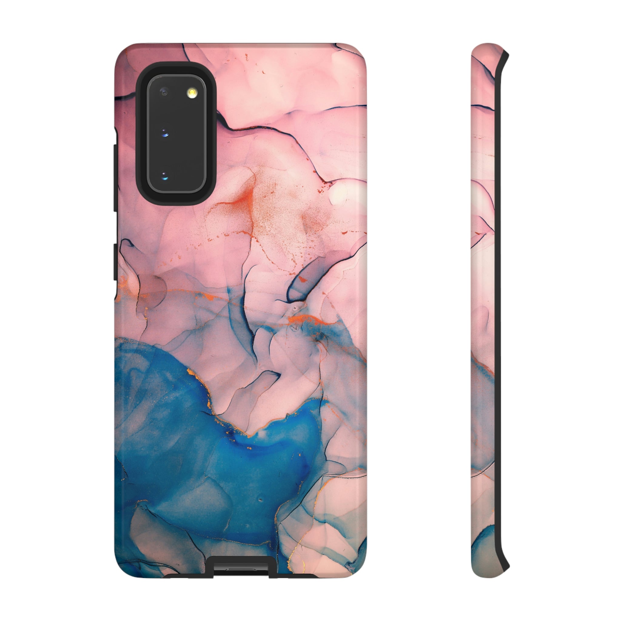 Pink Alcohol ink Marble Android Case (Protective) Samsung Galaxy S20 Glossy Phone Case