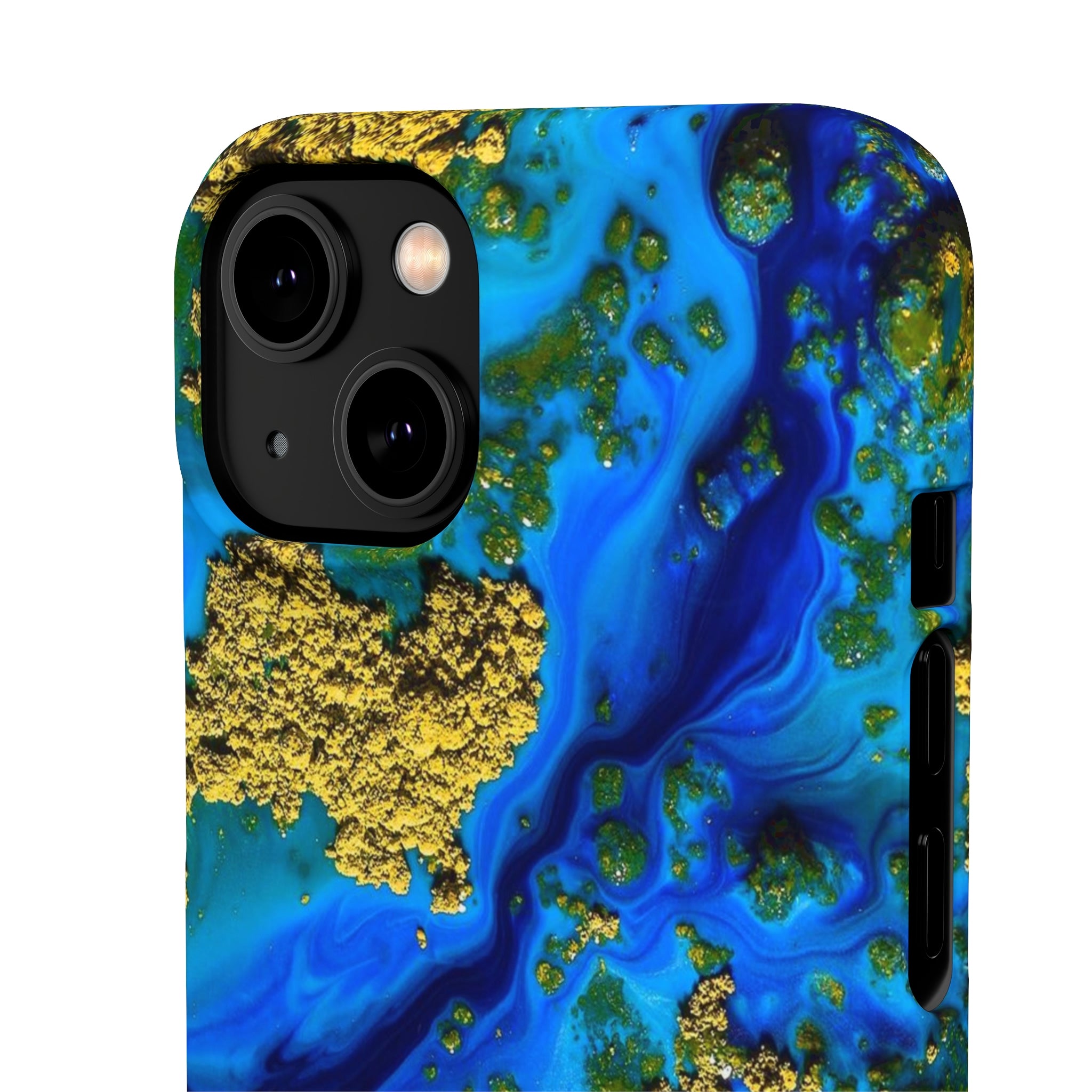 Blue Clear Ocean Ink Art iPhone Case (Slim) Phone Case