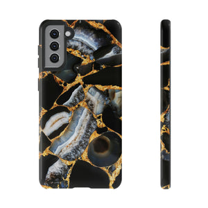 Dark Agate Marble Android Case (Protective) Samsung Galaxy S21 Plus Glossy Phone Case