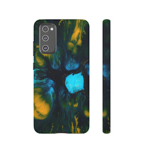 Blue Flower Ink Art Android Case (Protective) Samsung Galaxy S20 FE Matte Phone Case