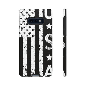 Black n White U.S Flag Android Case (Protective) Samsung Galaxy S10E Glossy Phone Case