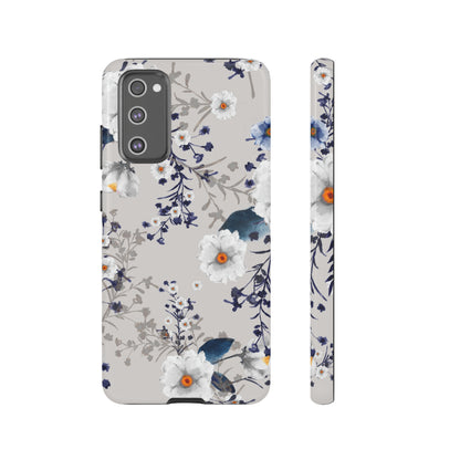 Blue Summerflowers Android Case (Protective) Samsung Galaxy S20 FE Glossy Phone Case