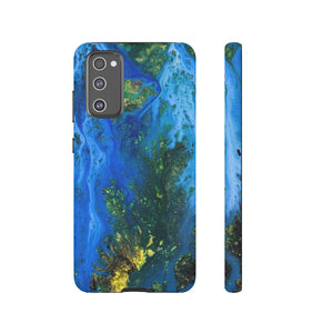 Blue Globe Ink Art Android Case (Protective) Samsung S20 FE Matte Phone Case