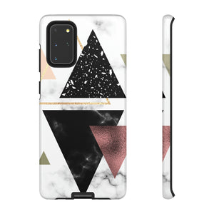 Rose Gold Triangles Android Case (Protective) Samsung Galaxy S20+ Glossy Phone Case