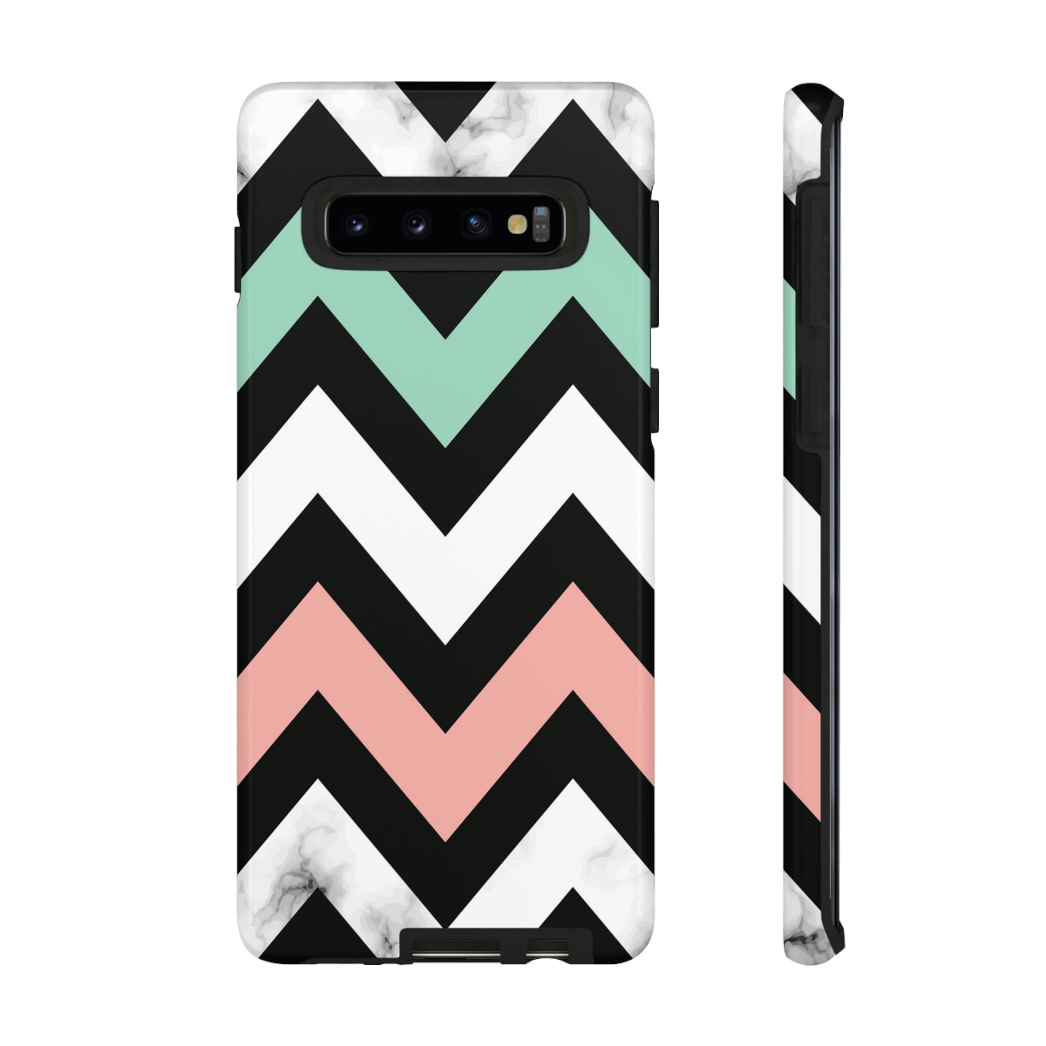 Chevron Shapes Android Case (Protective) Samsung Galaxy S10 Glossy Phone Case