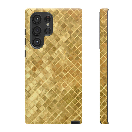 Golden Mosaic Android Case (Protective) Samsung Galaxy S22 Ultra Matte Phone Case