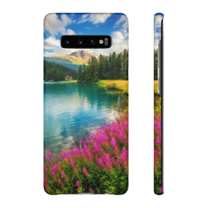 Fantastic Azure Alpine Lake Samsung/iPhone (Slim) Phone Case