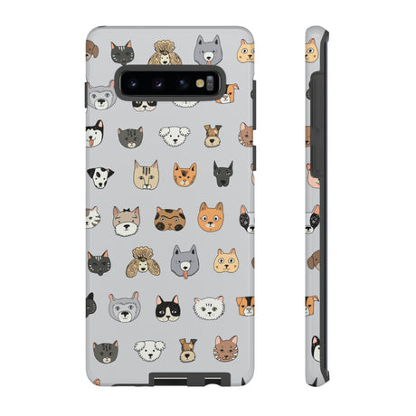 Cats n Dogs Pattern Android Case (Protective) Samsung Galaxy S10 Plus Glossy Phone Case