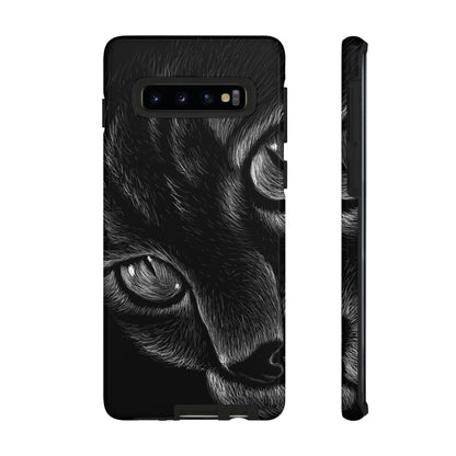 Pencil Drawing Cat Android Case (Protective) Samsung Galaxy S10 Glossy Phone Case