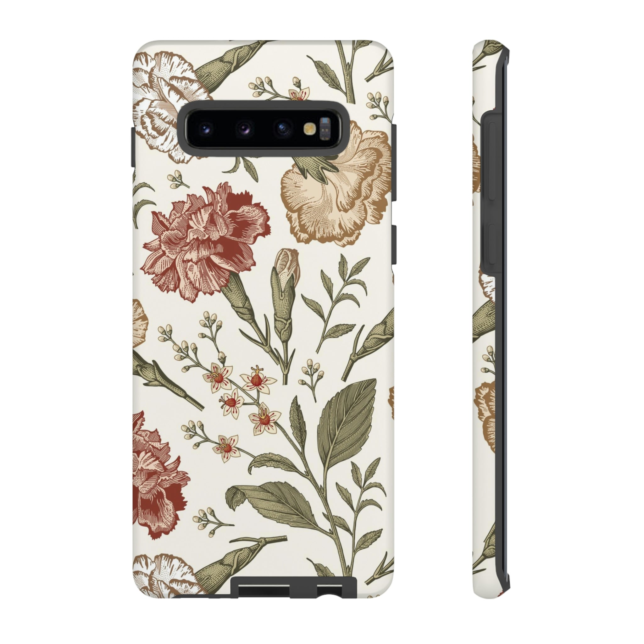 Carnation Vintage Flower Samsung Case (Protective) Samsung Galaxy S10 Plus Matte Phone Case