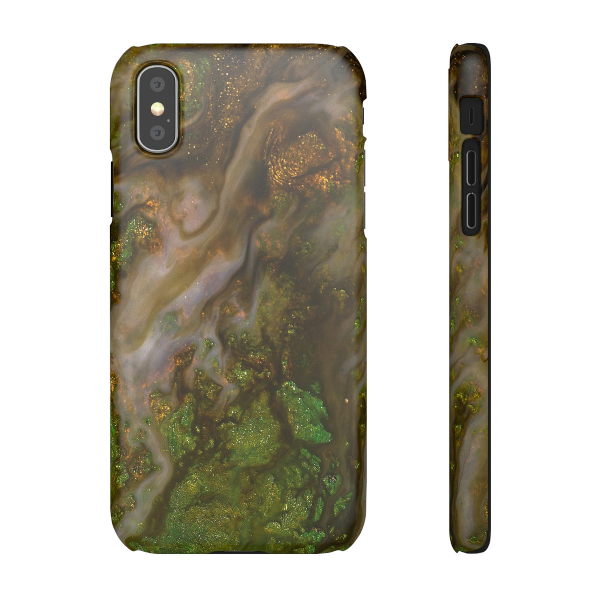 Smaragd Green Ink Art iPhone Case (Slim) iPhone XS Matte Phone Case