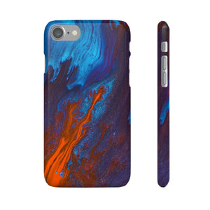 Orange Flame Ink Art iPhone Case (Slim) iPhone 7 Glossy Phone Case