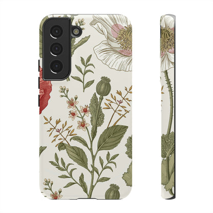 Poppy Vintage Flower Samsung Case (Protective) Samsung Galaxy S22 Matte Phone Case