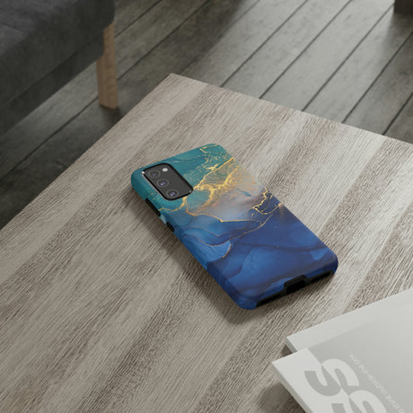 Blue Alcohol Ink Android Case (Protective) Phone Case