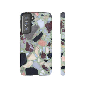 Terrazzo in Green Android Case (Protective) Samsung Galaxy S21 FE Matte Phone Case