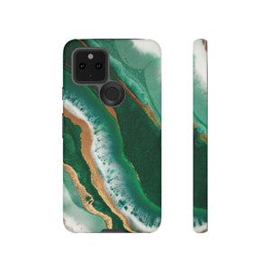 Green & Gold Epoxy Android Case (Protective) Google Pixel 5 5G Matte Phone Case