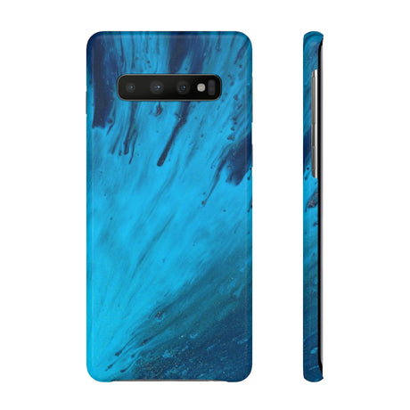 Light Blue Ink Art Android Case (Slim) Samsung Galaxy S10 Glossy Phone Case