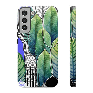 Green Leafs Android Case (Protective) Samsung Galaxy S22 Plus Glossy Phone Case