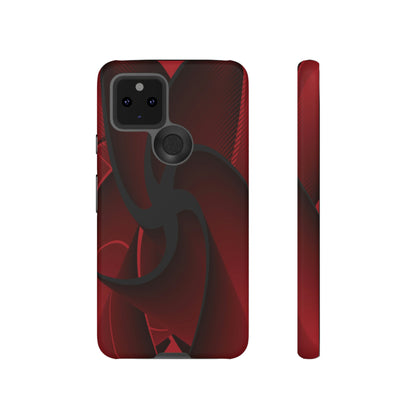 Red Liquid Spiral Android Case (Protective) Google Pixel 5 5G Matte Phone Case