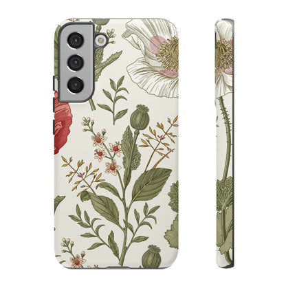 Poppy Vintage Flower Samsung Case (Protective) Samsung Galaxy S22 Plus Matte Phone Case