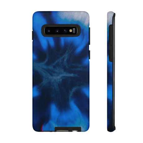 Blue Star Marble Ink Art Android Case (Protective) Samsung Galaxy S10 Glossy Phone Case